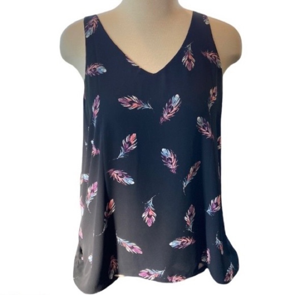 Black Chiffon Reversible 2-layer Tank Top, Lovely to Wear Day or Night